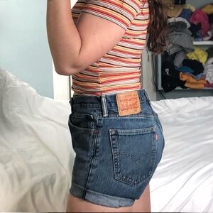 Levi’s vintage women’s 502 cutoff denim jean shorts size 30